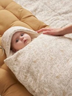 Nid D'ange Transformable En Gaze De Coton - Beige Imprimé -Vertbaudet Soldes Boutique nid dange transformable en gaze de coton 43