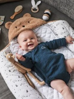 Nid D'ange Transformable En Tapis à Langer Peluche - Gris Souris -Vertbaudet Soldes Boutique nid dange transformable en tapis a langer peluche 3