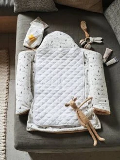 Nid D'ange Transformable En Tapis à Langer Peluche - Gris Souris -Vertbaudet Soldes Boutique nid dange transformable en tapis a langer peluche 4