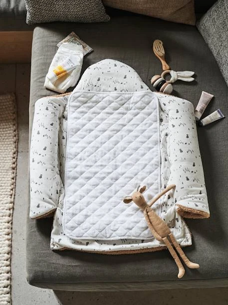 Nid D'ange Transformable En Tapis à Langer Peluche - Beige Imprimé 5 Nid D'ange Transformable En Tapis à Langer Peluche - Beige Imprimé – Image 5