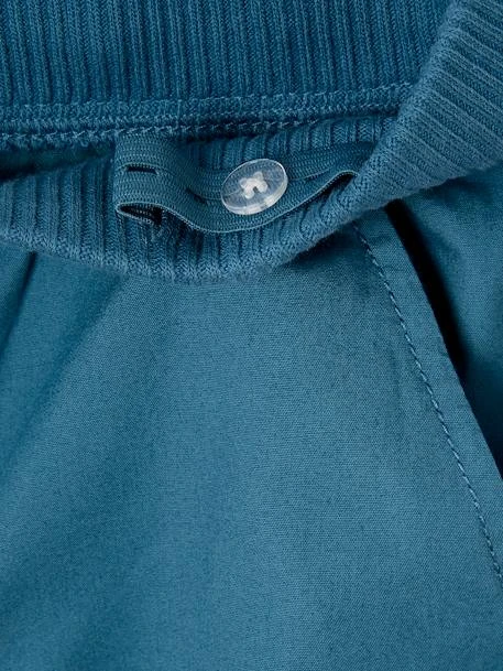 Pantacourt Léger Retroussable En Bermuda Garçon - Bleu Pétrole 12 Pantacourt Léger Retroussable En Bermuda Garçon - Bleu Pétrole – Image 12