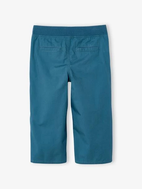 Pantacourt Léger Retroussable En Bermuda Garçon - Bleu Pétrole 9 Pantacourt Léger Retroussable En Bermuda Garçon - Bleu Pétrole – Image 9