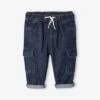 Pantalon Battle Bébé En Denim - Stone -Vertbaudet Soldes Boutique pantalon battle bebe en denim 6
