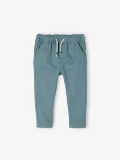 Pantalon Bébé Garçon En Toile à Taille élastiquée - Bleu Ciel
