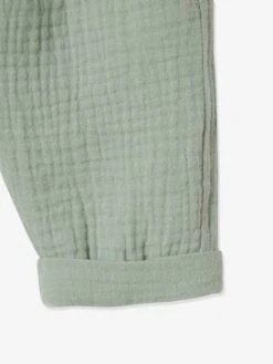 Pantalon Coupe Sarouel En Gaze De Coton - Cappuccino -Vertbaudet Soldes Boutique pantalon coupe sarouel en gaze de coton 14
