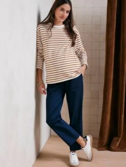 Pantalon De Grossesse Chino - Marine 6 Pantalon De Grossesse Chino - Marine -Vertbaudet Soldes Boutique pantalon de grossesse chino 1