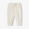 Pantalon En Gaze De Coton Bébé - Vert De Gris -Vertbaudet Soldes Boutique pantalon en gaze de coton bebe