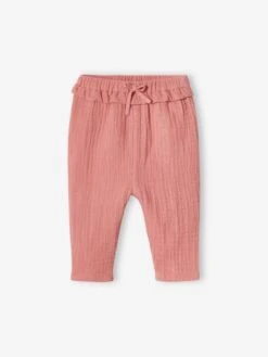 Pantalon En Gaze De Coton Bébé - Vieux Rose 17 Pantalon En Gaze De Coton Bébé - Vieux Rose -Vertbaudet Soldes Boutique pantalon en gaze de coton bebe 27