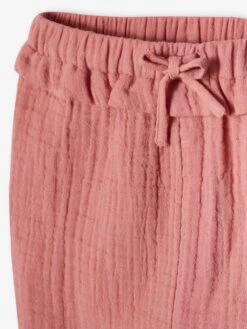 Pantalon En Gaze De Coton Bébé - Vieux Rose 19 Pantalon En Gaze De Coton Bébé - Vieux Rose -Vertbaudet Soldes Boutique pantalon en gaze de coton bebe 29