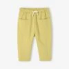 Pantalon En Molleton Bébé Taille élastiquée - Jaune 7 Pantalon En Molleton Bébé Taille élastiquée - Jaune -Vertbaudet Soldes Boutique pantalon en molleton bebe taille elastiquee