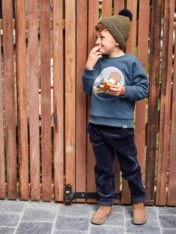 Pantalon En Velours Côtelé Garçon Facile à Enfiler - Marine -Vertbaudet Soldes Boutique pantalon en velours cotele garcon facile a enfiler 10