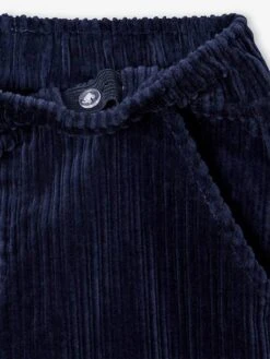 Pantalon En Velours Côtelé Garçon Facile à Enfiler - Marine -Vertbaudet Soldes Boutique pantalon en velours cotele garcon facile a enfiler 16