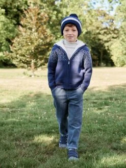 Pantalon En Velours Côtelé Garçon Facile à Enfiler - Marine -Vertbaudet Soldes Boutique pantalon en velours cotele garcon facile a enfiler 3