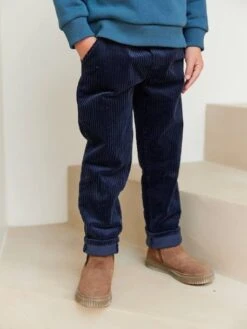 Pantalon En Velours Côtelé Garçon Facile à Enfiler - Vert Sapin -Vertbaudet Soldes Boutique pantalon en velours cotele garcon facile a enfiler 49