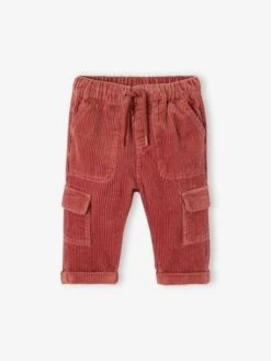 Pantalon En Velours Style Battle Bébé - Terracotta