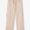 Pantalon Fille Cargo Facile à Enfiler - Mauve -Vertbaudet Soldes Boutique pantalon fille cargo facile a enfiler