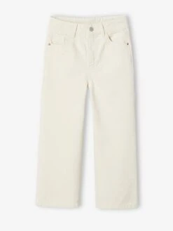 Pantalon Fille Large - écru -Vertbaudet Soldes Boutique pantalon fille large 2