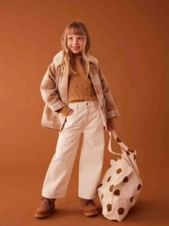 Pantalon Fille Large - Rose Bonbon