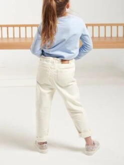 Pantalon Fille Mom MorphologiK Fin - écru -Vertbaudet Soldes Boutique pantalon fille mom morphologik fin 26