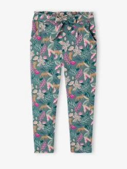 Pantalon Fluide Imprimé Fleurs Fille - Vanille -Vertbaudet Soldes Boutique pantalon fluide imprime fleurs fille 4