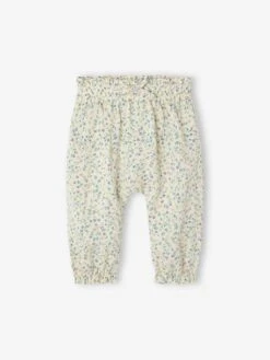 Pantalon Imprimé Bébé Fluide - Vert Imprimé -Vertbaudet Soldes Boutique pantalon imprime bebe fluide 11