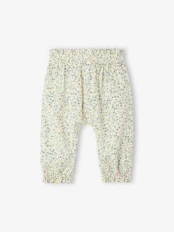 Pantalon Imprimé Bébé Fluide - Vert Imprimé -Vertbaudet Soldes Boutique pantalon imprime bebe fluide 12