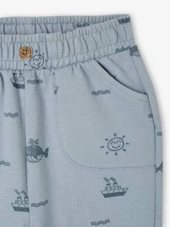 Pantalon Imprimé En Molleton Bébé - Bleu Nuit -Vertbaudet Soldes Boutique pantalon imprime en molleton bebe 2