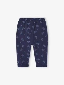 Pantalon Imprimé En Molleton Bébé - Bleu Nuit -Vertbaudet Soldes Boutique pantalon imprime en molleton bebe 4