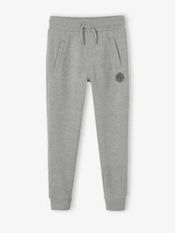 Pantalon Jogging Garçon En Molleton - Gris Moyen Chiné -Vertbaudet Soldes Boutique pantalon jogging garcon en molleton 10