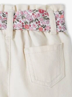 Pantalon Large Bébé Avec Ceinture à Nouer - écru -Vertbaudet Soldes Boutique pantalon large bebe avec ceinture a nouer 11