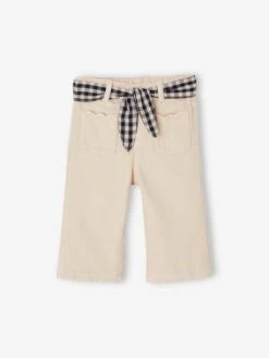 Pantalon Large Bébé Fille - Beige Poudré