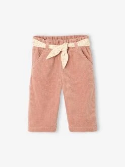 Pantalon Large En Velours Ceinture à Fleurs Bébé - Vieux Rose 9 Pantalon Large En Velours Ceinture à Fleurs Bébé - Vieux Rose -Vertbaudet Soldes Boutique pantalon large en velours ceinture a fleurs bebe 3