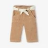 Pantalon Large En Velours Ceinture à Fleurs Bébé - Beige -Vertbaudet Soldes Boutique pantalon large en velours ceinture a fleurs bebe 6
