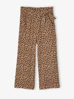 Pantalon Large Motifs Fleurs Fille - Multicolore