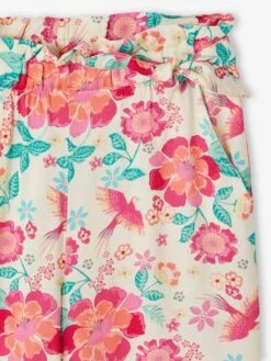 Pantalon Large Motifs Fleurs Fille - Multicolore -Vertbaudet Soldes Boutique pantalon large motifs fleurs fille 25