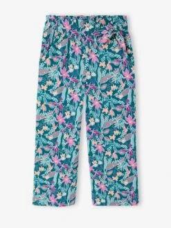 Pantalon Large Motifs Fleurs Fille - Multicolore -Vertbaudet Soldes Boutique pantalon large motifs fleurs fille 30