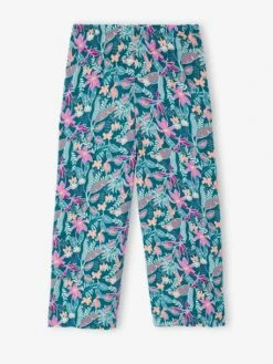 Pantalon Large Motifs Fleurs Fille - Multicolore -Vertbaudet Soldes Boutique pantalon large motifs fleurs fille 31