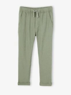 Pantalon Léger Garçon En Coton/lin - Noisette 28 Pantalon Léger Garçon En Coton/lin - Noisette -Vertbaudet Soldes Boutique pantalon leger garcon en cotonlin 12