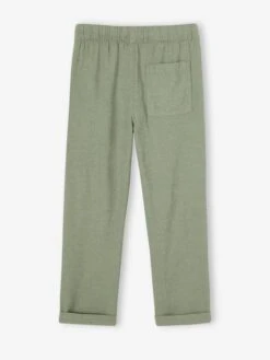 Pantalon Léger Garçon En Coton/lin - Noisette 29 Pantalon Léger Garçon En Coton/lin - Noisette -Vertbaudet Soldes Boutique pantalon leger garcon en cotonlin 13