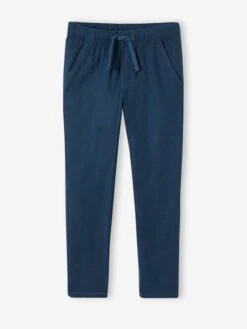 Pantalon Léger Garçon En Coton/lin - Noisette 19 Pantalon Léger Garçon En Coton/lin - Noisette -Vertbaudet Soldes Boutique pantalon leger garcon en cotonlin 3