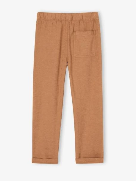 Pantalon Léger Garçon En Coton/lin - Noisette 10 Pantalon Léger Garçon En Coton/lin - Noisette – Image 10