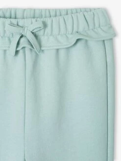 Pantalon Molleton Basics Bébé Fille - Bleu Grisé -Vertbaudet Soldes Boutique pantalon molleton basics bebe fille 8