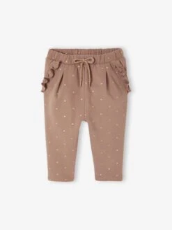 Pantalon Molleton Bébé Fille - Vert Sauge -Vertbaudet Soldes Boutique pantalon molleton bebe fille 3
