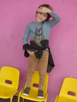 Pantalon Slim Couleur Facile à Enfiler Garçon - Beige 17 Pantalon Slim Couleur Facile à Enfiler Garçon - Beige -Vertbaudet Soldes Boutique pantalon slim couleur facile a enfiler garcon 2