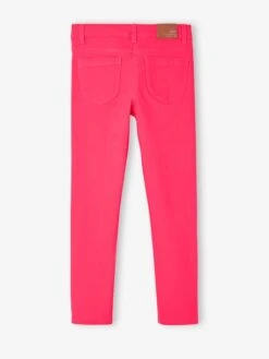 Pantalon Slim Fille Morphologik Tour De Hanches LARGE - Rouge Clair -Vertbaudet Soldes Boutique pantalon slim fille morphologik tour de hanches large 15