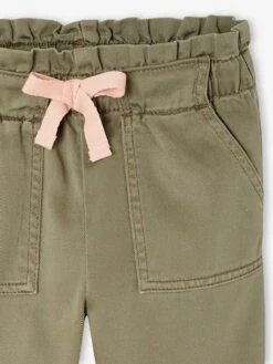 Pantalon Style Paperbag Fluide Fille - Corail -Vertbaudet Soldes Boutique pantalon style paperbag fluide fille 6