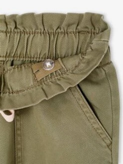 Pantalon Style Paperbag Fluide Fille - Corail -Vertbaudet Soldes Boutique pantalon style paperbag fluide fille 7