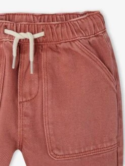 Pantalon Taille élastiquée Bébé - Argile -Vertbaudet Soldes Boutique pantalon taille elastiquee bebe 2