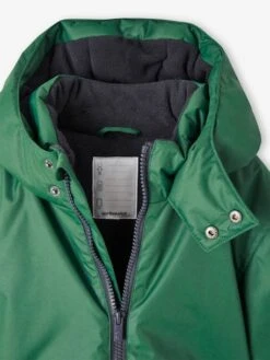 Parka à Capuche Doublée Polaire Garçon - Vert -Vertbaudet Soldes Boutique parka a capuche doublee polaire garcon 3