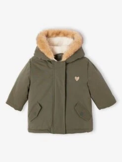 Parka + Doudoune Fine Bébé 3 En 1 - Olive 22 Parka + Doudoune Fine Bébé 3 En 1 - Olive -Vertbaudet Soldes Boutique parka doudoune fine bebe 3 en 1 22